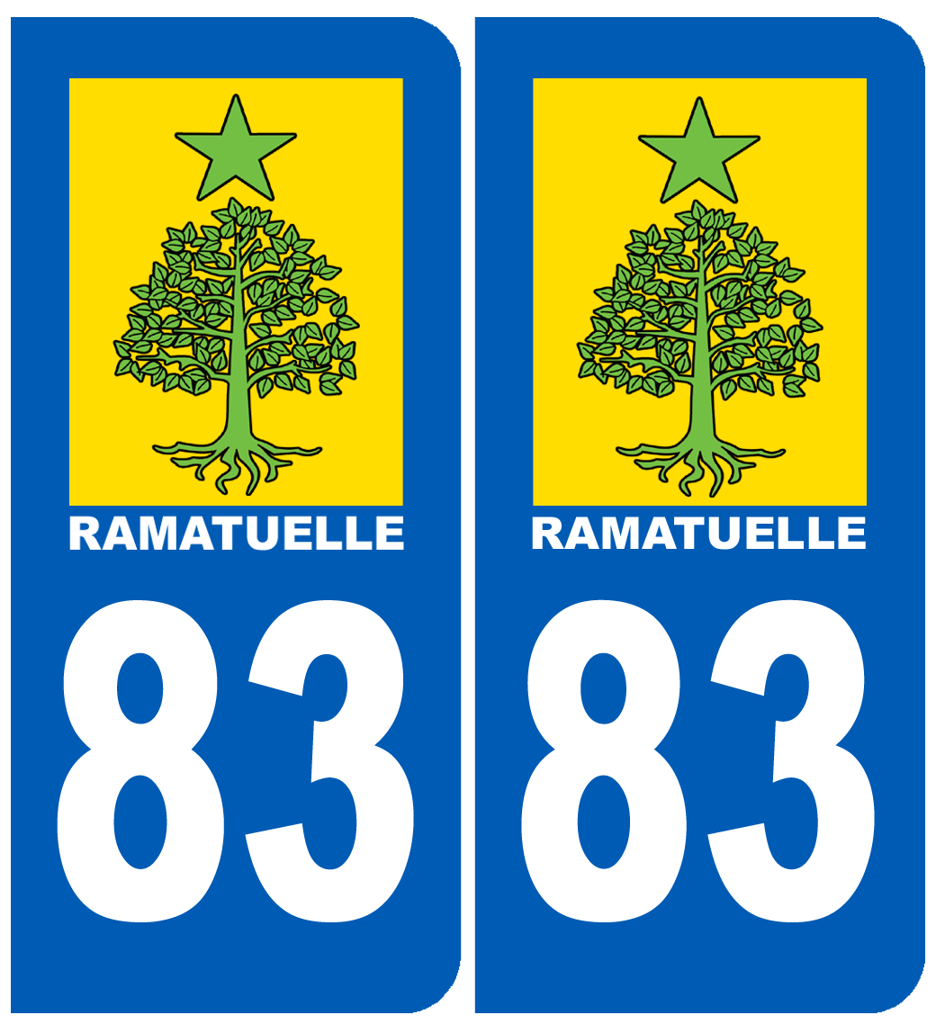 immatriculation Ramatuelle 83 - Sticker/autocollant