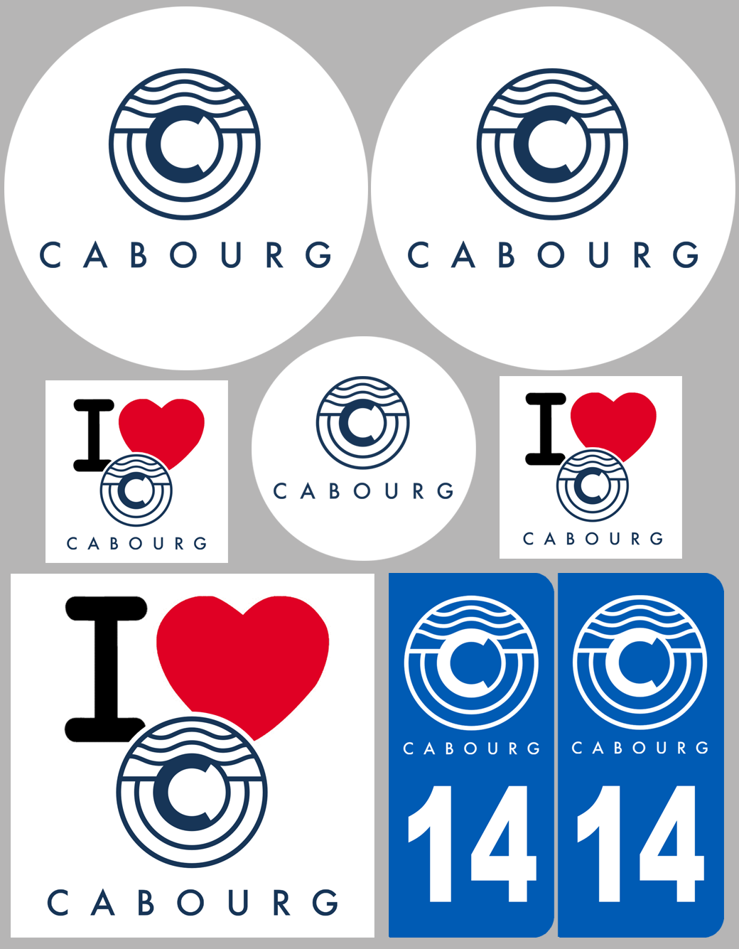 Cabourg (8 autocollants variés) - Sticker/autocollant