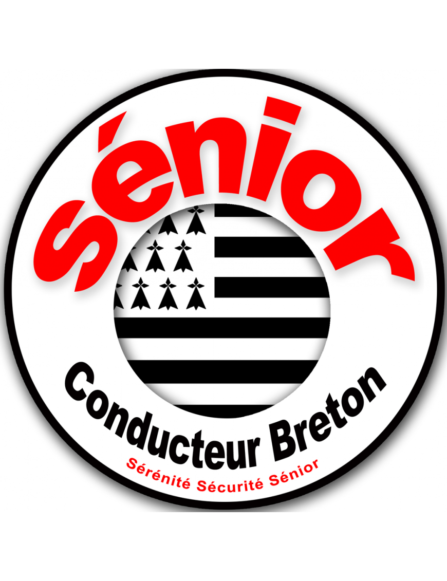 Conducteur Sénior Breton - 15cm - Sticker/autocollant