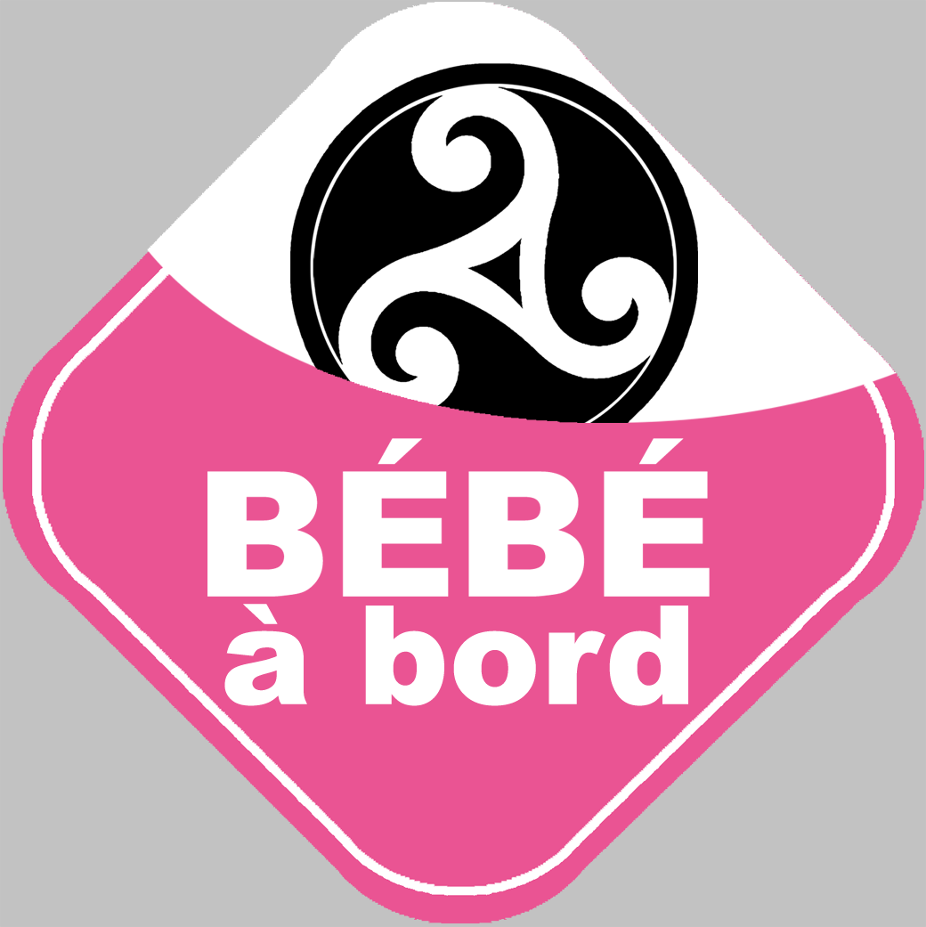 bébé à bord bretonne triskel - 10cm - Sticker/autocollant