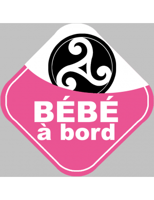 bébé à bord bretonne triskel (15x15cm) - Sticker/autocollant