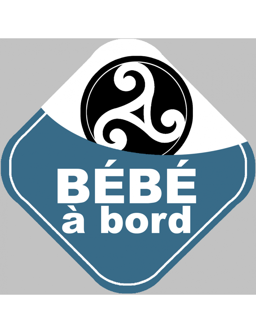 bébé à bord breton triskel - 10cm - Sticker/autocollant