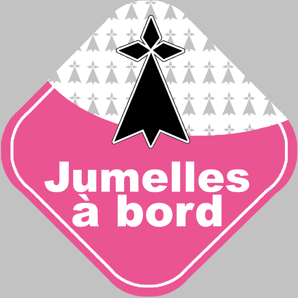 jumelles bretonnes hermine - 10cm - Sticker/autocollant