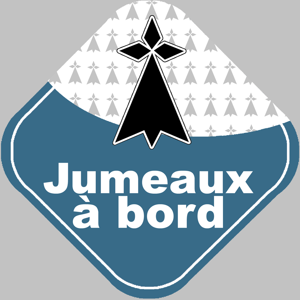 jumeaux bretons hermine - 10cm - Sticker/autocollant