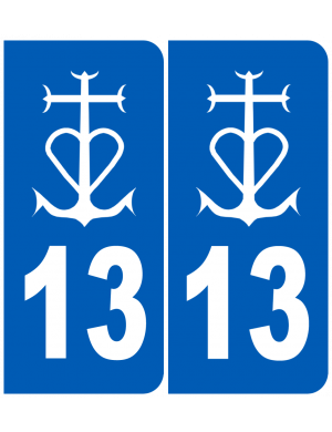 immatriculation 13 La Camargue - Sticker/autocollant