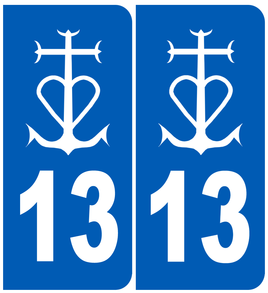 immatriculation 13 La Camargue - Sticker/autocollant