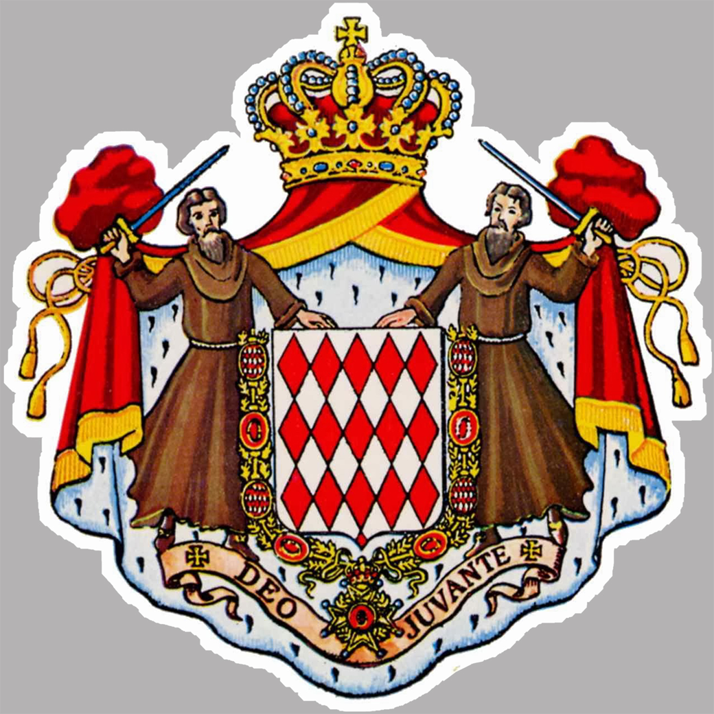 Blason Monaco (20x20cm) - Sticker/autocollant