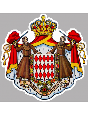 Blason Monaco (15x15cm) - Sticker/autocollant