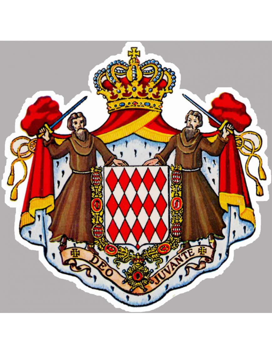 Blason Monaco (10x10cm) - Sticker/autocollant