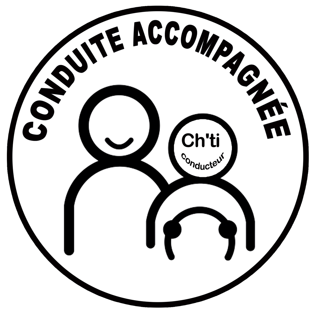 Conduite accompagnée conducteur Ch'ti (15x15cm) - Sticker/autocollant