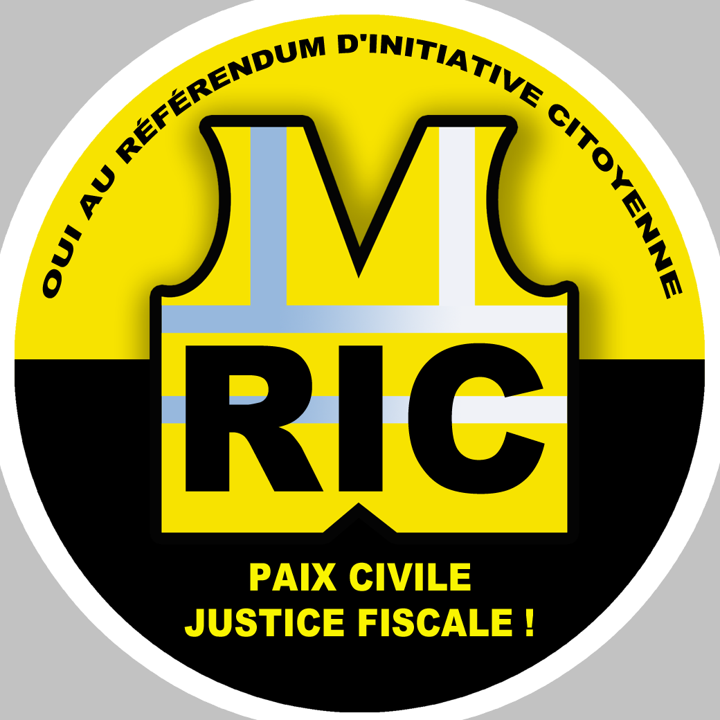 RIC Gilets jaunes (20cm) - Sticker/autocollant