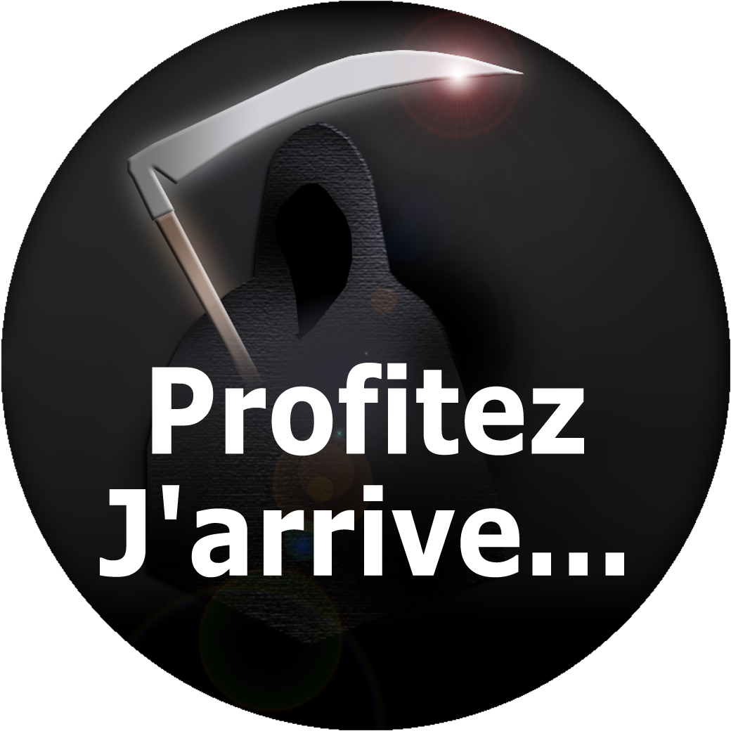 Profitez j'arrive (10x10cm) - Sticker/autocollant