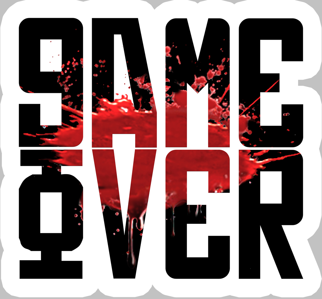 Game Over (15x15cm) - Sticker/autocollant