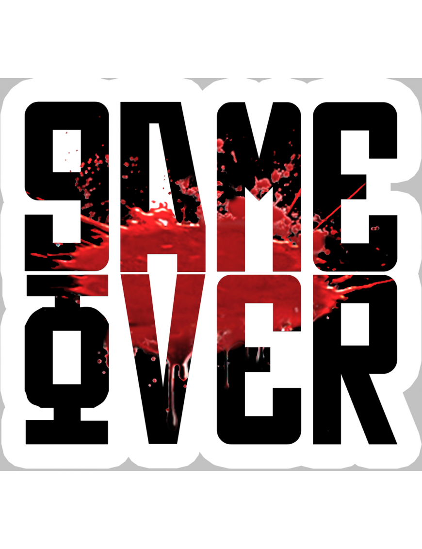 Game Over (20x20cm) - Sticker/autocollant