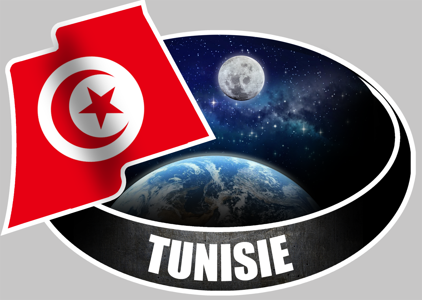 Tunisien (10x14cm) - Sticker/autocollant