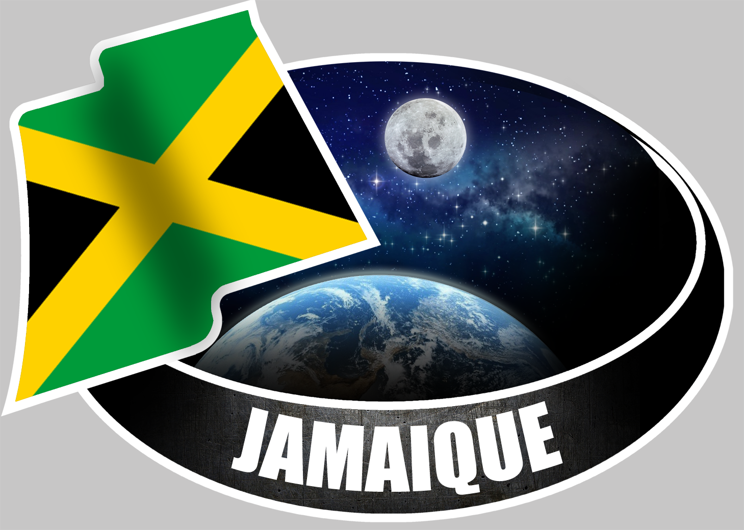 JAMAIQUE (10x14cm) - Sticker/autocollant