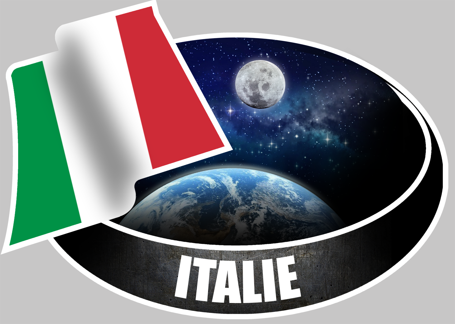 ITALIE (10x14cm) - Sticker/autocollant