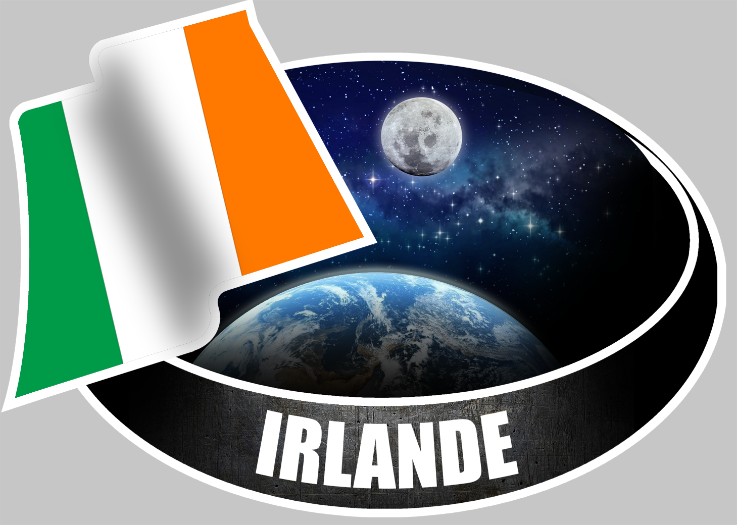 IRLANDE (10x14cm) - Sticker/autocollant