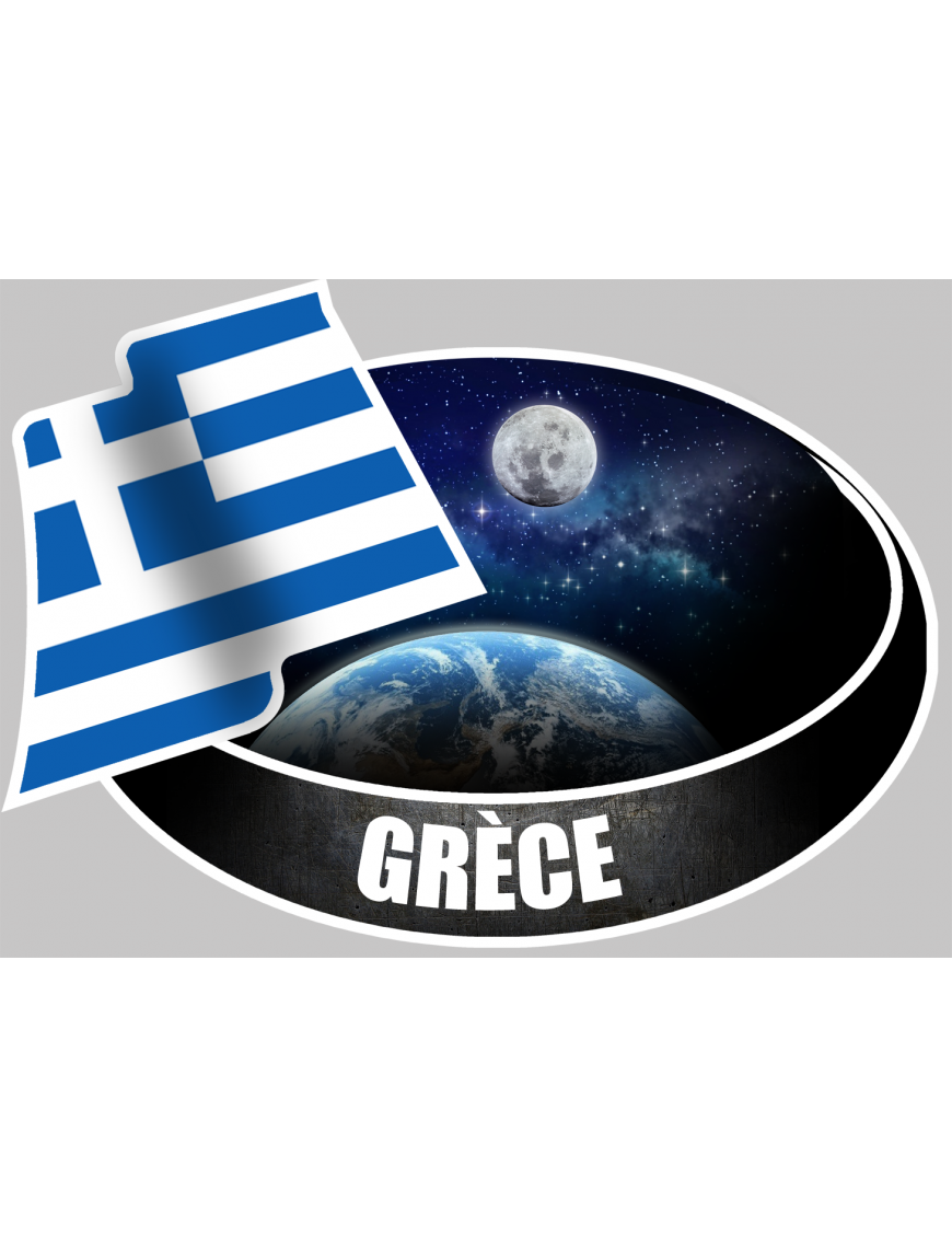 GRÈCE (10x14cm) - Sticker/autocollant