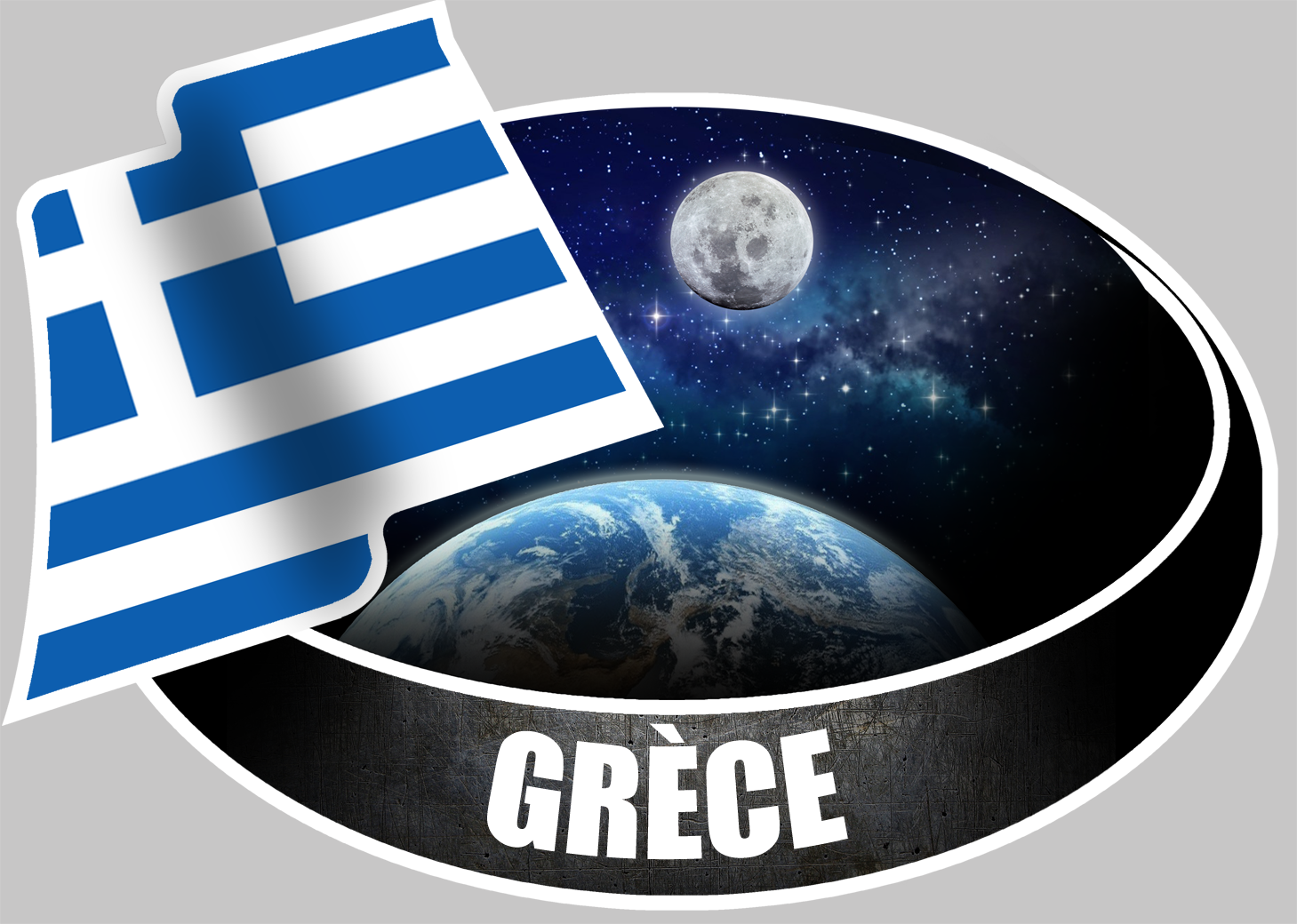 GRÈCE (10x14cm) - Sticker/autocollant