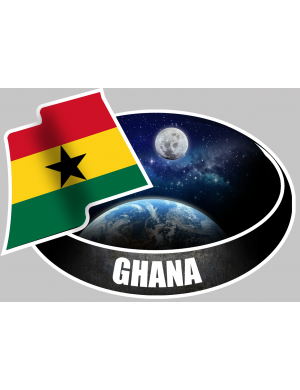 GHANA (10x14cm) - Sticker/autocollant