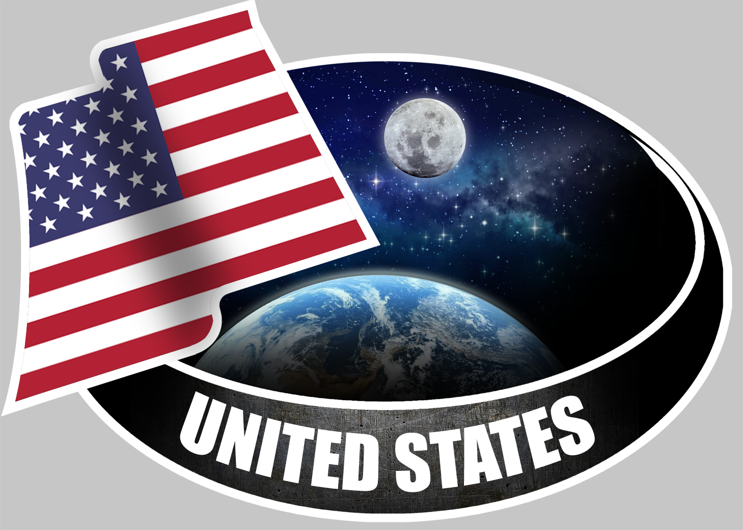 UNITED STATES (10x14cm) - Sticker/autocollant