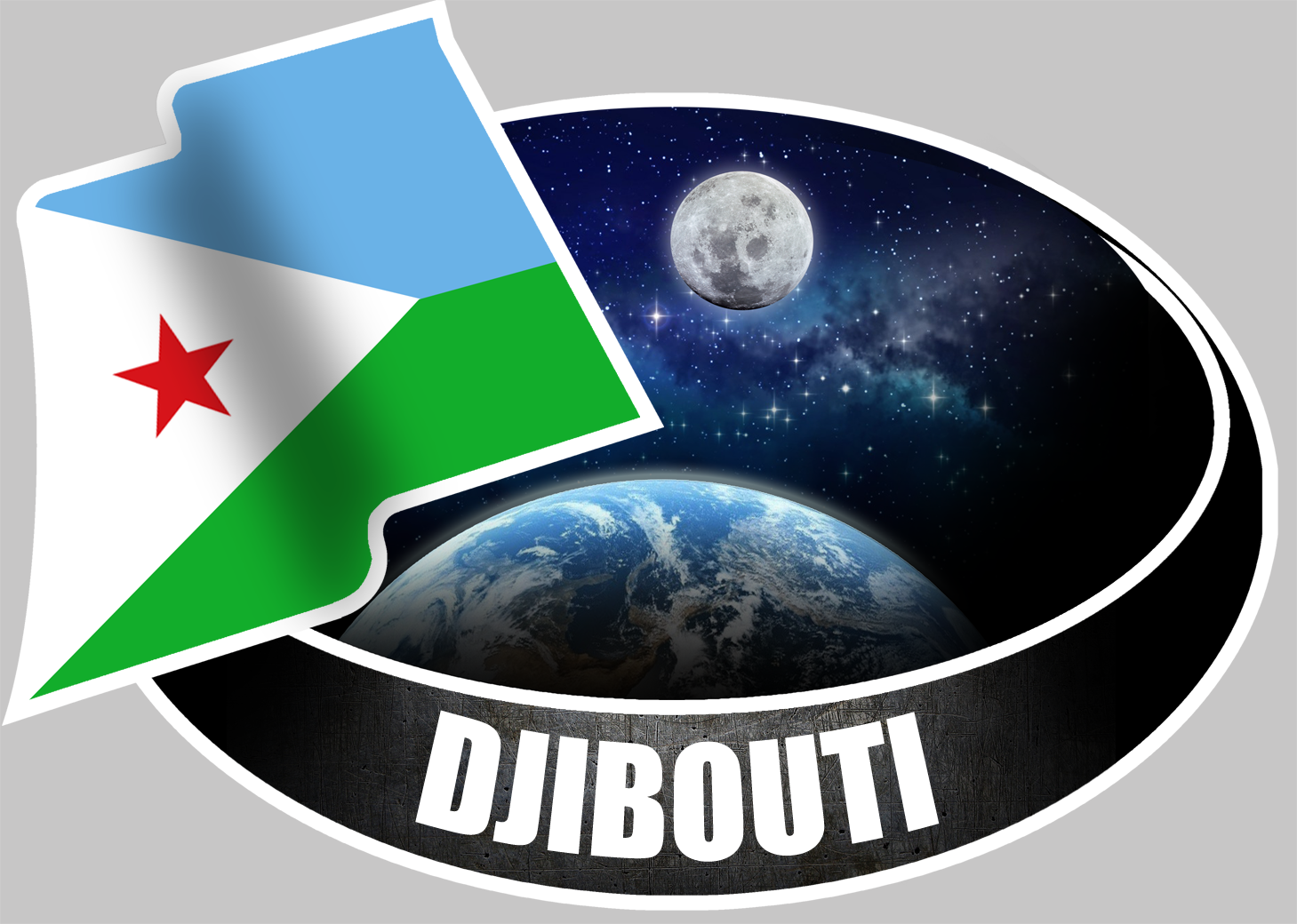 DJIBOUTI (10x14cm) - Sticker/autocollant