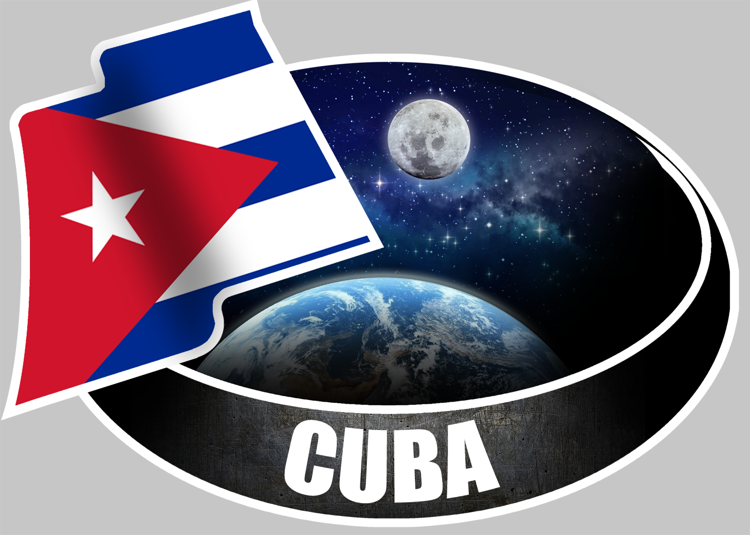 CUBA (10x14cm) - Sticker/autocollant