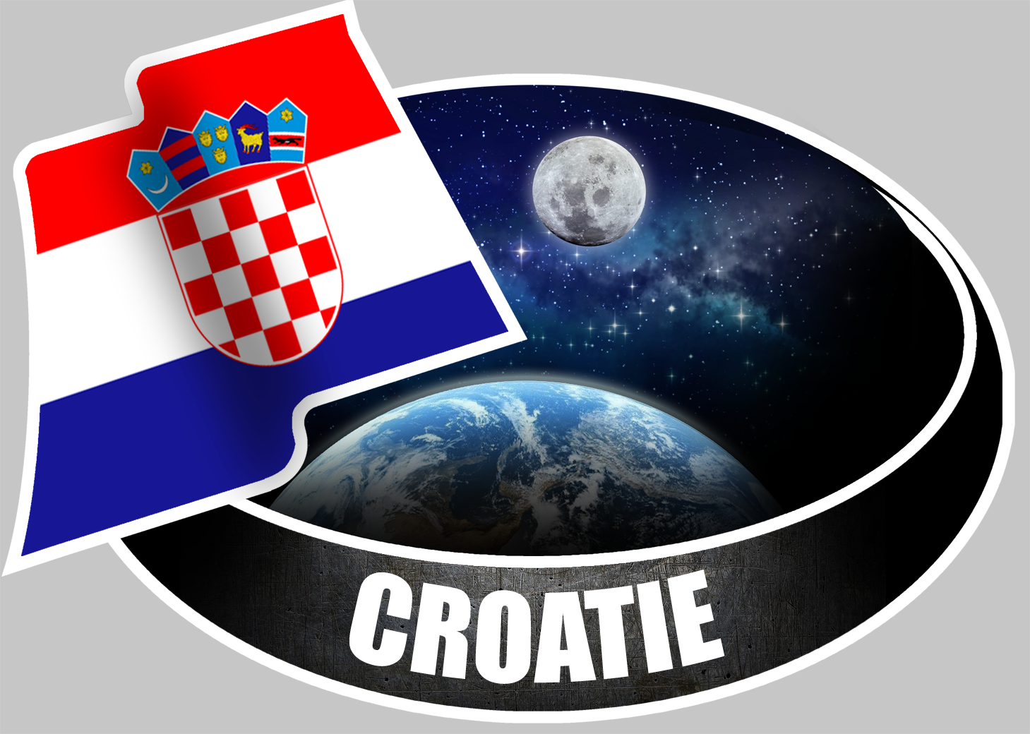 CROATIE (10x14cm) - Sticker/autocollant