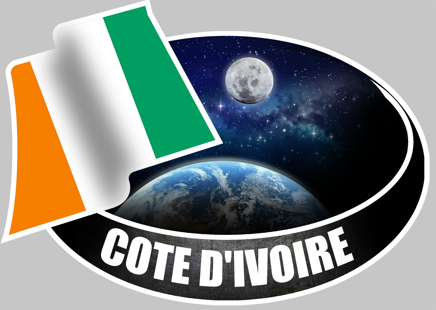 COTE D'IVOIRE (10x14cm) - Sticker/autocollant