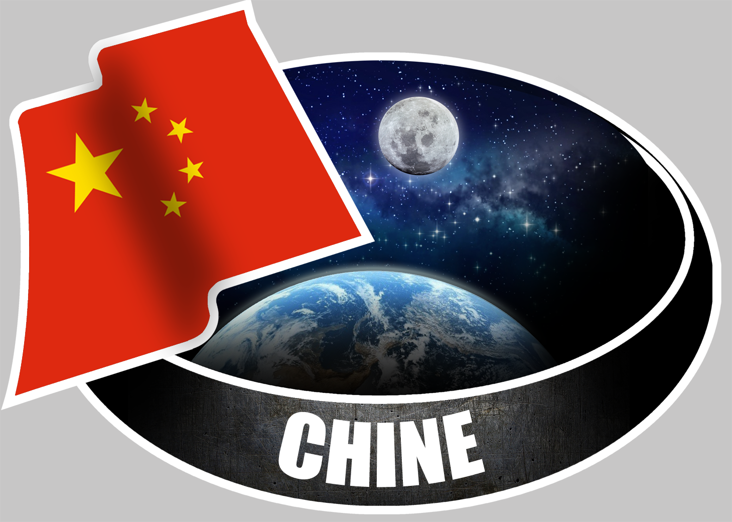 CHINE (10x14cm) - Sticker/autocollant