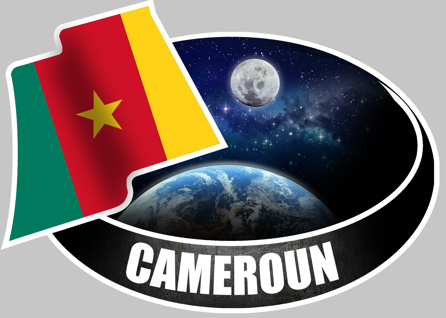 CAMEROUN (10x14cm) - Sticker/autocollant