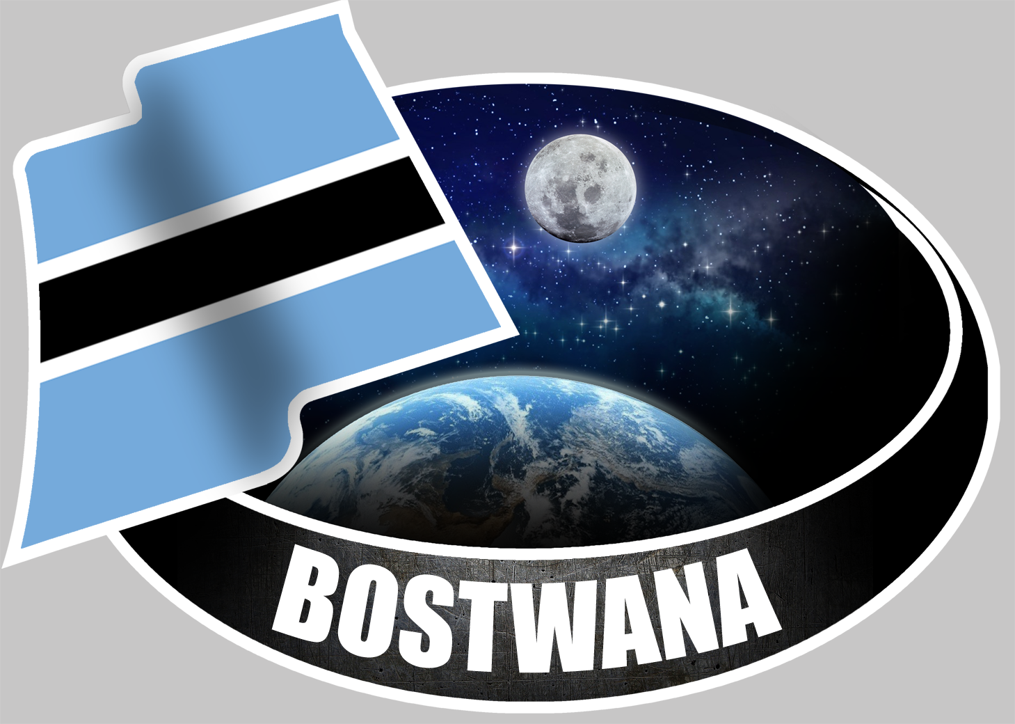 BOSTWANA (10x14cm) - Sticker/autocollant