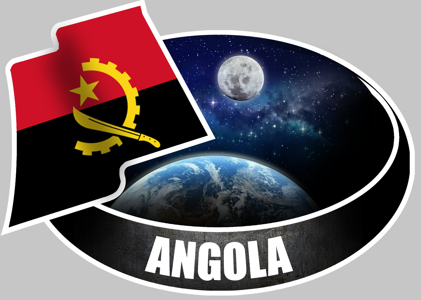 ANGOLA (10x14cm) - Sticker/autocollant