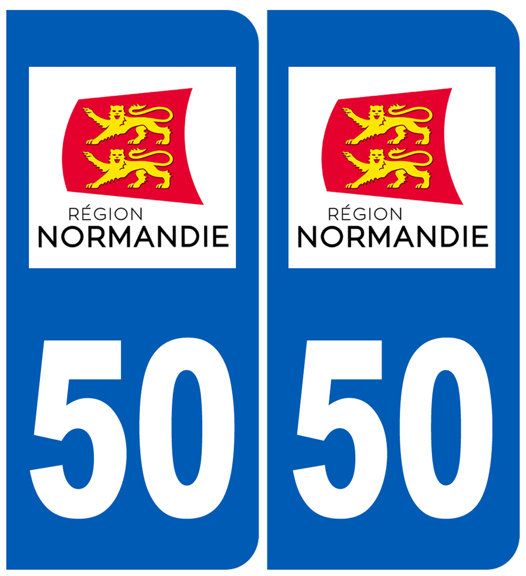 immatriculation 50 Normandie - Sticker/autocollant