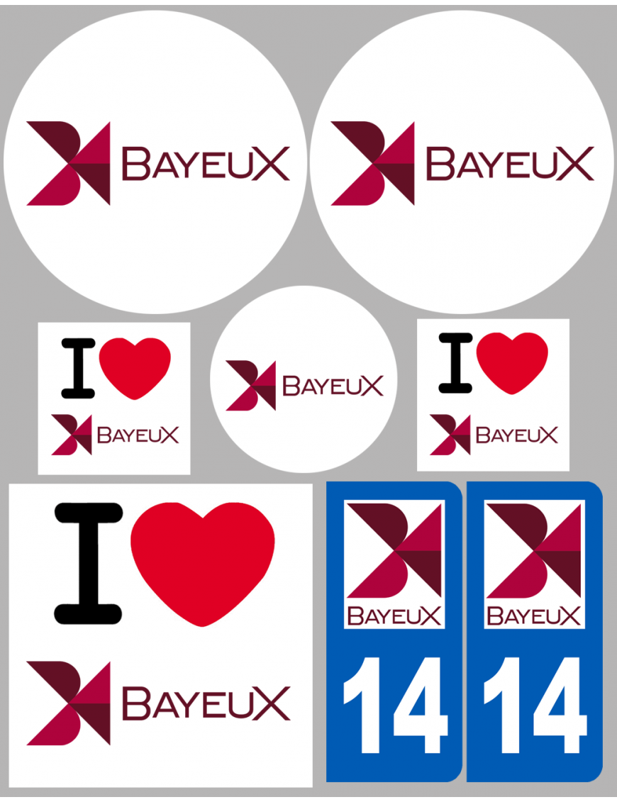 Bayeux (8 autocollants variés) - Sticker/autocollant