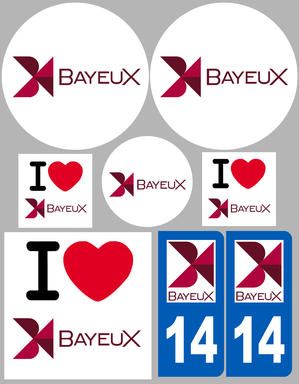 Bayeux (8 autocollants variés) - Sticker/autocollant