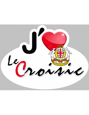 j'aime Le Croisic (15x11cm) - Sticker/autocollant