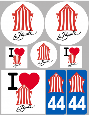 la Baule (8 autocollants variés) - Sticker/autocollant