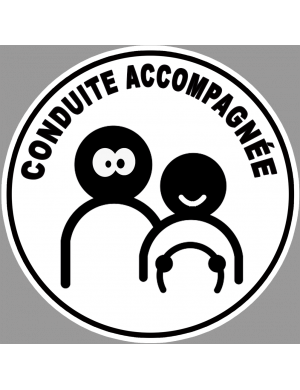 conduite accompagnée afro - 15cm - Sticker/autocollant