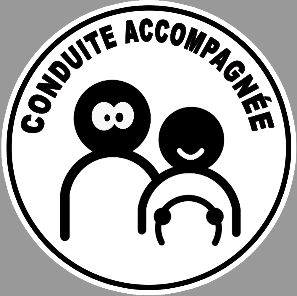 conduite accompagnée afro - 15cm - Sticker/autocollant