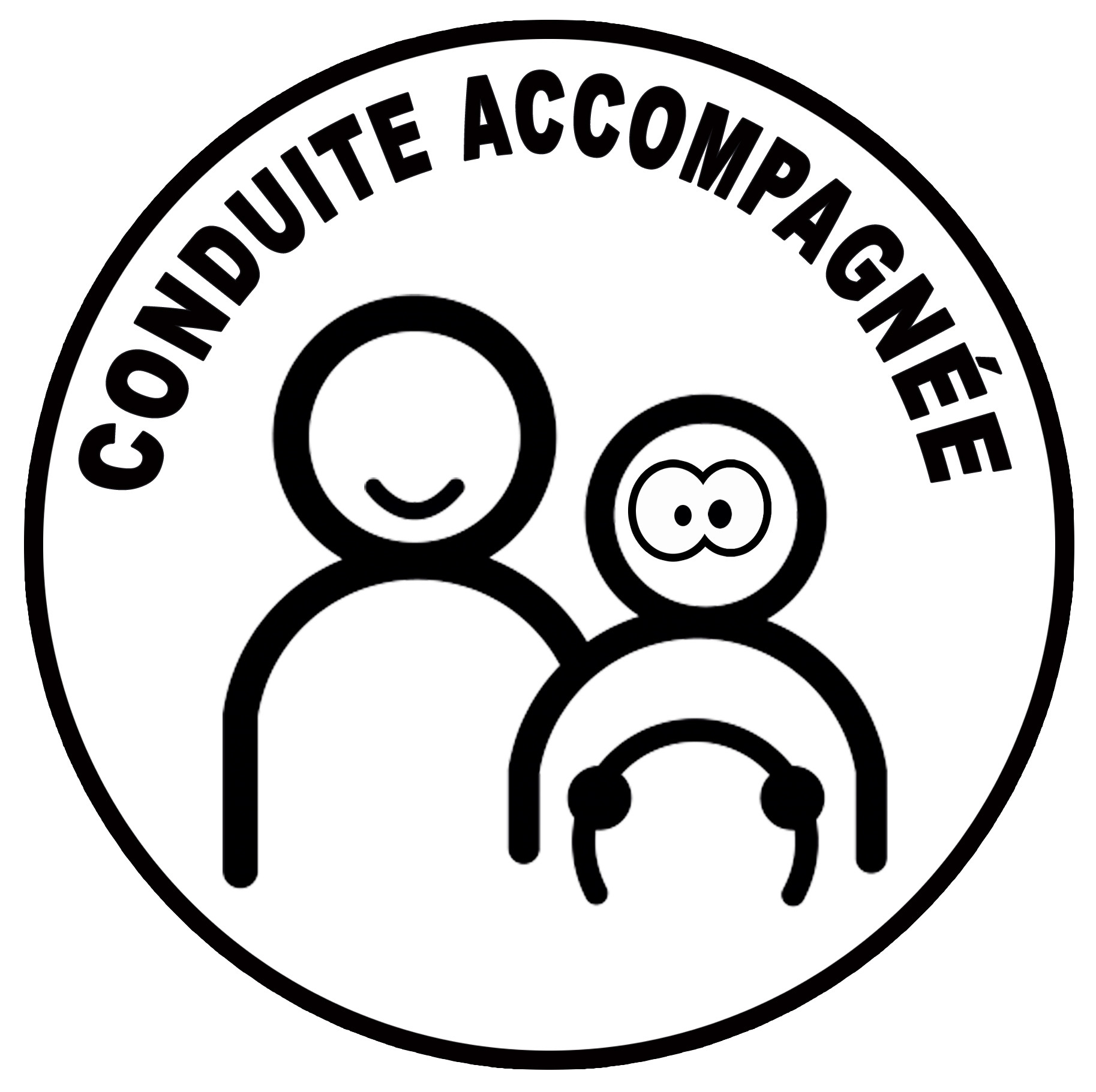 conduite accompagnée ado concentré - 15cm - Sticker/autocollant