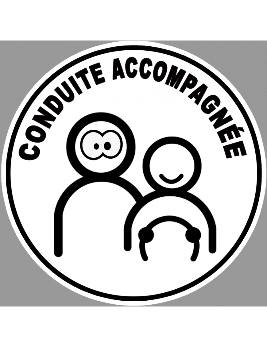 conduite accompagnée adulte concentré - 15cm - Sticker/autocollant