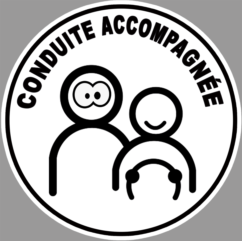 conduite accompagnée adulte concentré - 15cm - Sticker/autocollant