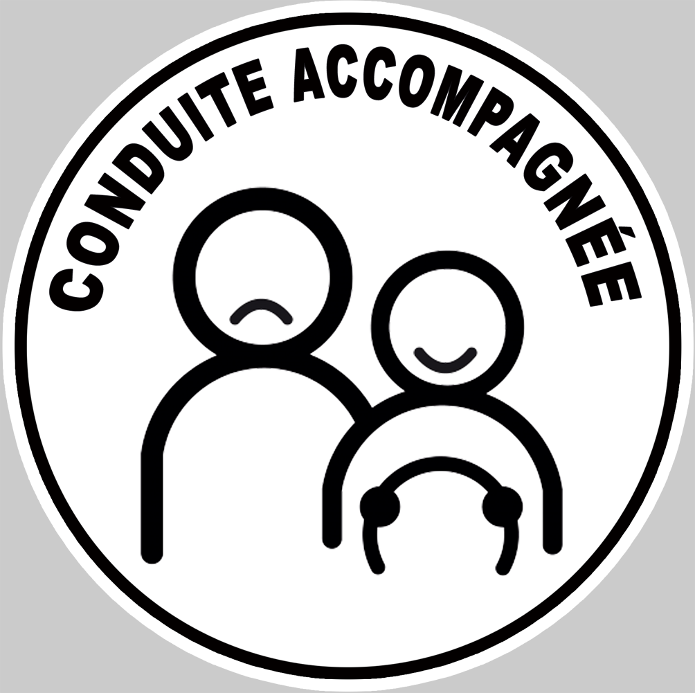 conduite accompagnée stress adulte - 15cm - Sticker/autocollant