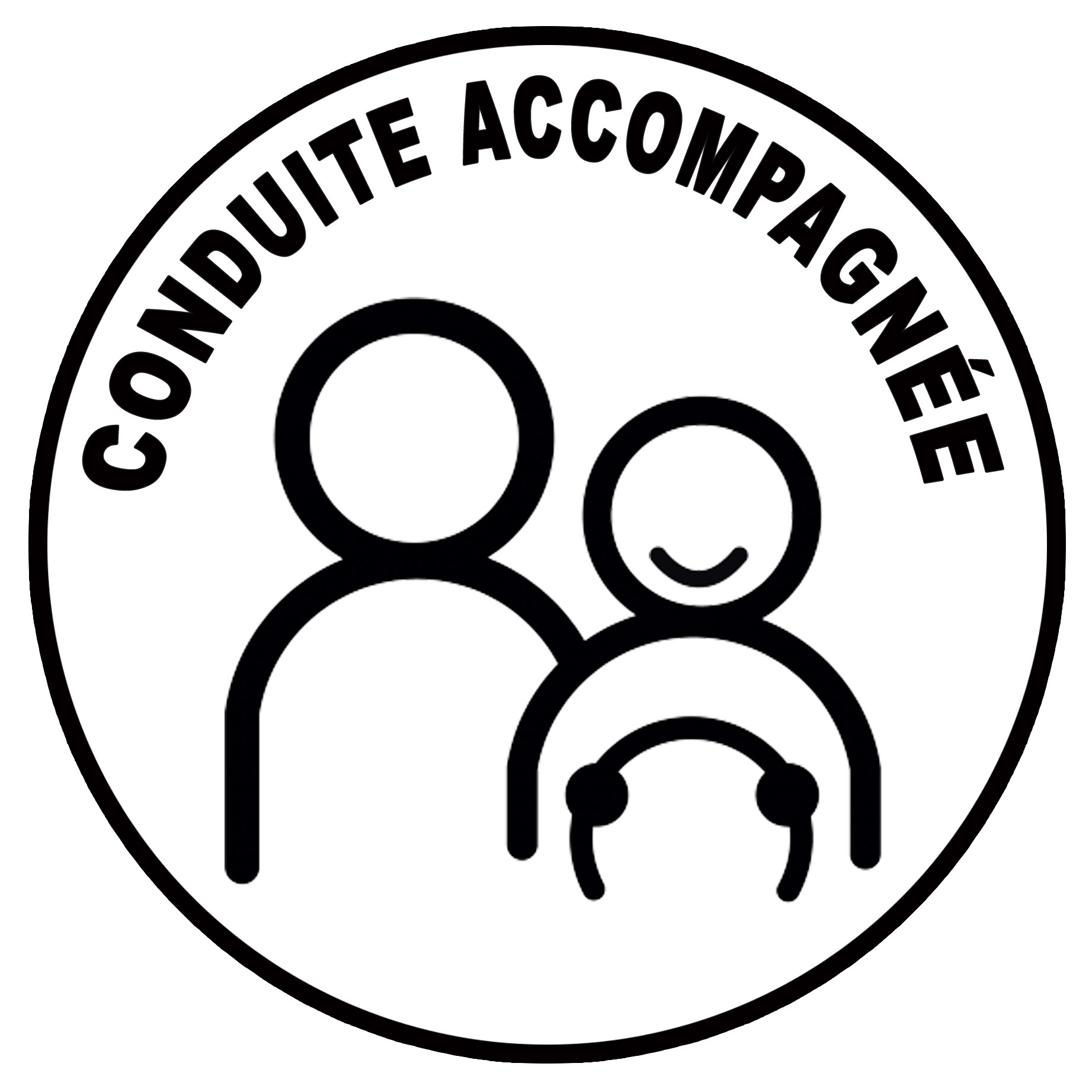 conduite accompagnée classique - 15cm - Sticker/autocollant