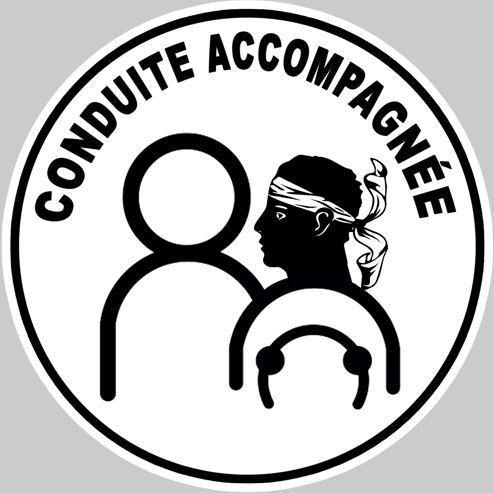 conduite accompagnée Corse - 15cm - Sticker/autocollant