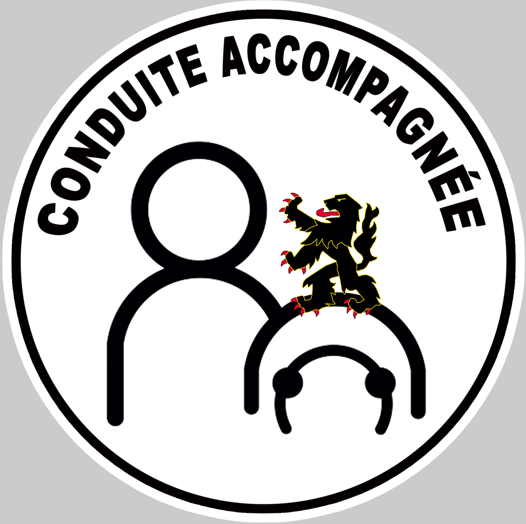 conduite accompagnée Flandre - 15cm - Sticker/autocollant