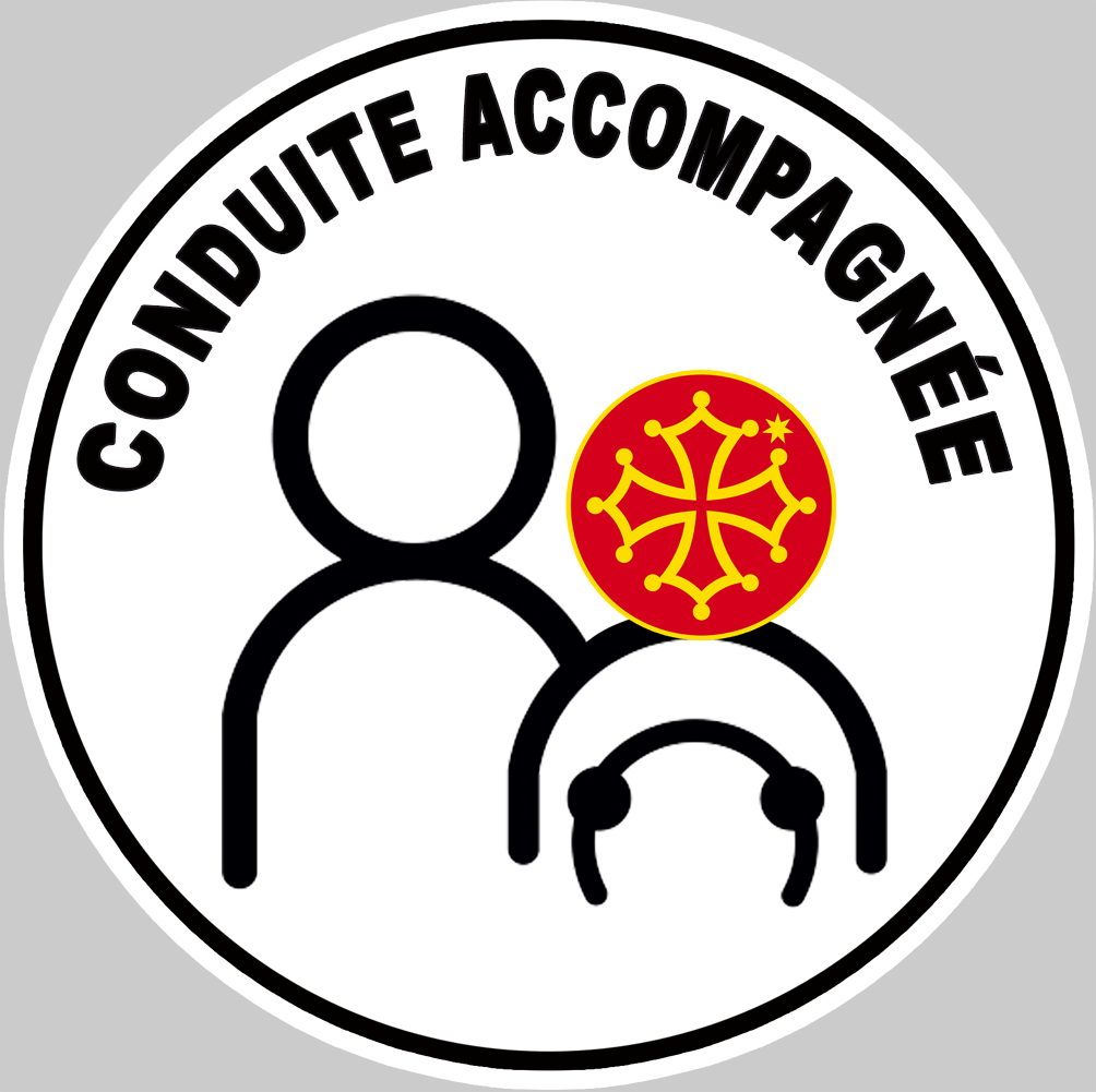 conduite accompagnée Occitan - 15cm - Sticker/autocollant