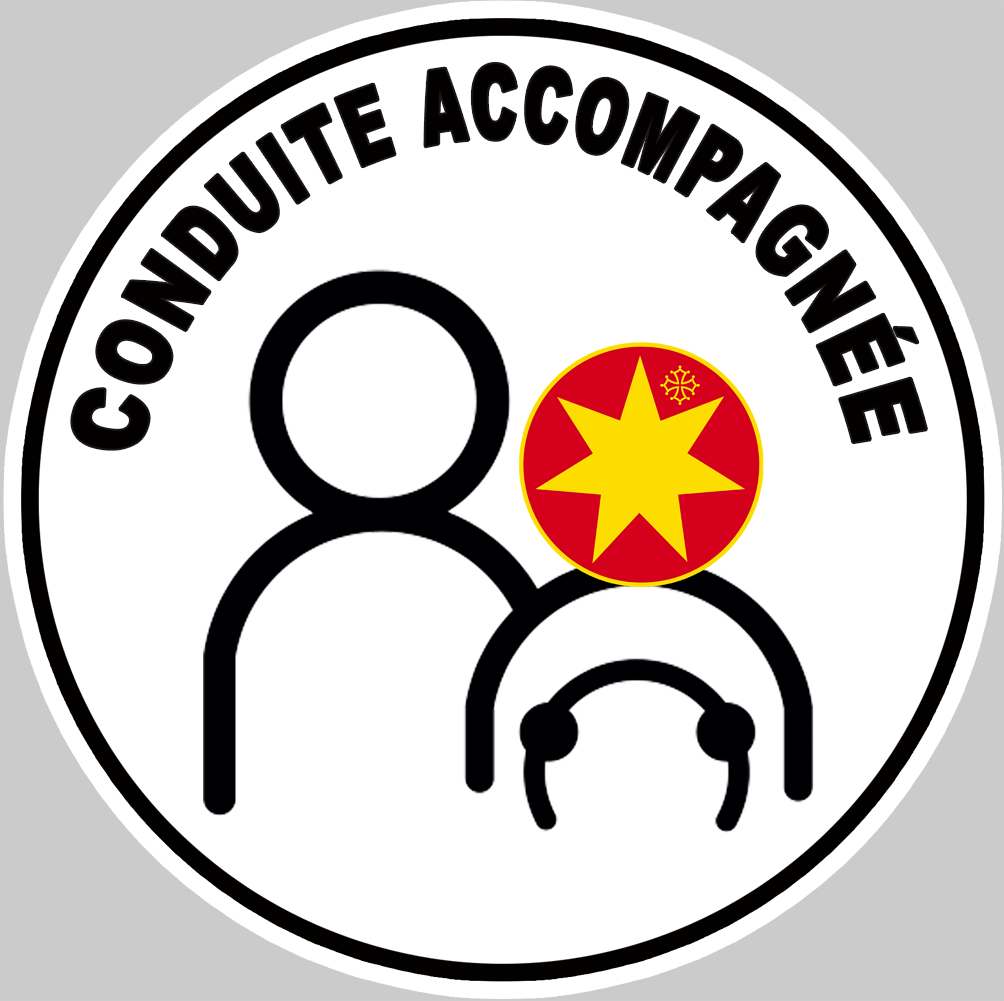 conduite accompagnée Pays d'Oc - 15cm - Sticker/autocollant